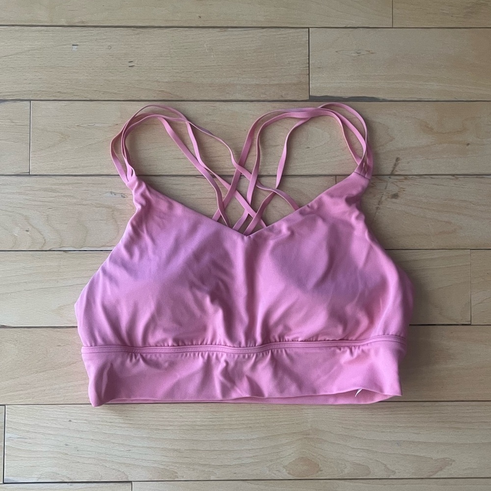NWOT Offline By Aerie Real Me Strappy Strawberry Mist Sports Bra